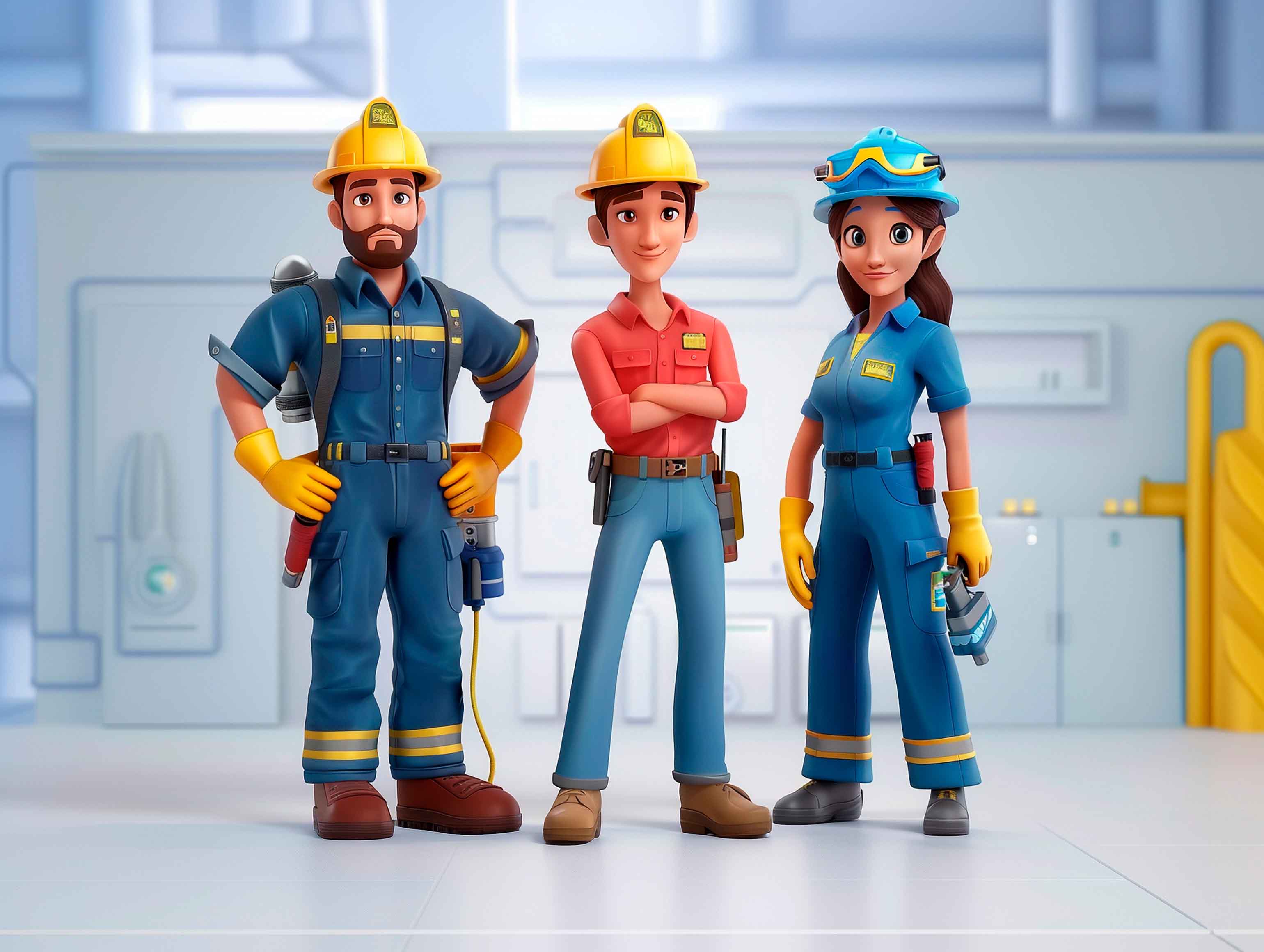 Industrial facility representing HSE visual training and safety animation content